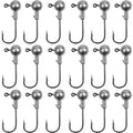 50pcs/set Crappie Jig Heads Fishing Hooks 1g 2g 3.5g Crank Jig Head Fishing Hook Lures Bait Soft Worm Fishhook Accessories For F