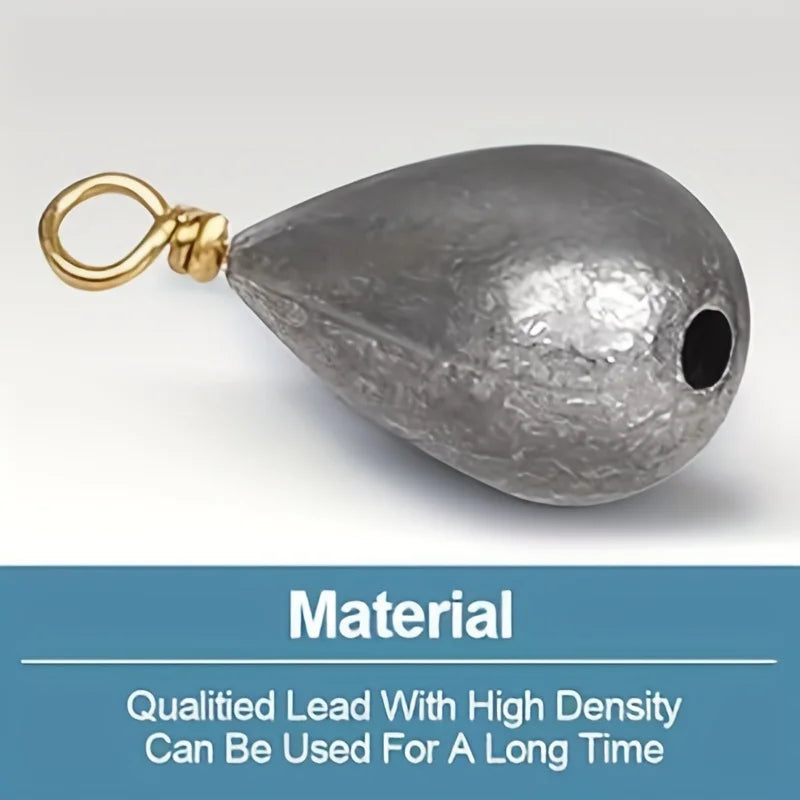 30pcs Fishing Weights Kit 3.5g 5g 7g 10g 14g Deep Sea Fishing Sinkers Weights with Swivel for River Saltwater Freshwater