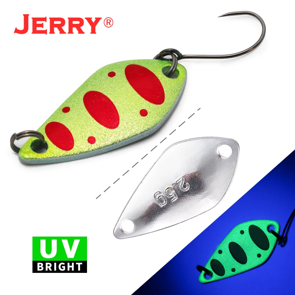 Jerry Aquarius High Quality Fishing Lures Artificial Bait Hard Bait Trout Spoons Metal Lures For Freshwater Fishing Single Hook