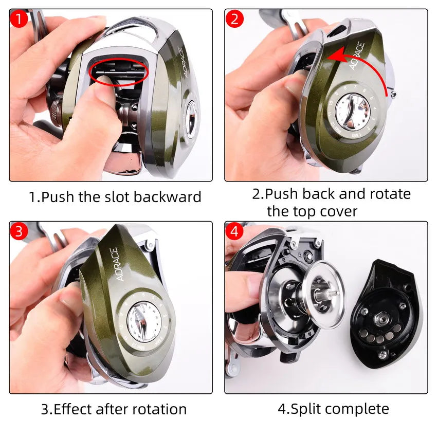 Baitcasting Reel High Speed 10.1:1 Gear Ratio 19+1BB Fresh Saltwater Magnetic Brake System Ultralight Fishing Wheel