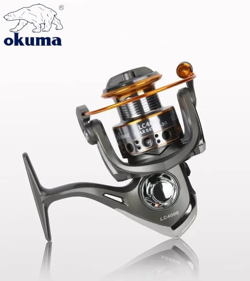 Okuma High Speed 5.2:1 Fishing Spinning Reel Anti-Corrosion Casting Reel Saltwater Freshwater 10KG Front and Rear Drag Reel