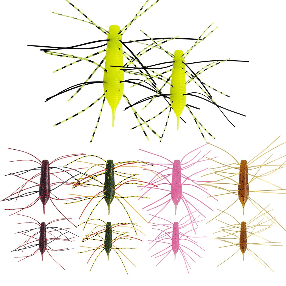 Aventik Soft Fishing Bait Senko Worms Stick Baits Sinking Wacky Worms for Bass Fishing Ned Rig 4cm&6cm
