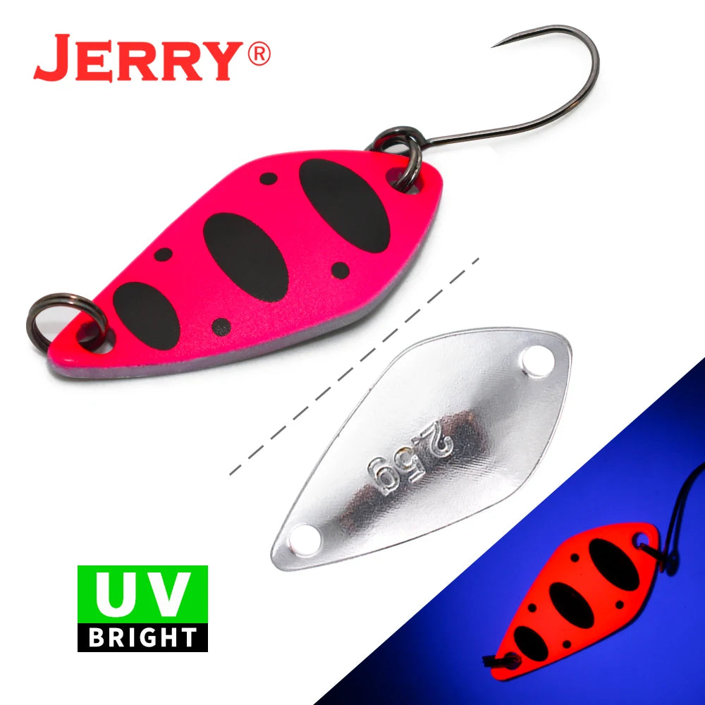 Jerry Aquarius High Quality Fishing Lures Artificial Bait Hard Bait Trout Spoons Metal Lures For Freshwater Fishing Single Hook
