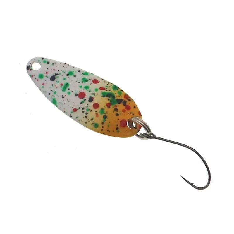 Trout Spoon Bait 3Pcs/Set 2g 28mm Metal Fishing Lure With Single Hook Hard Bait Lures Trout Perch Chub Salmon