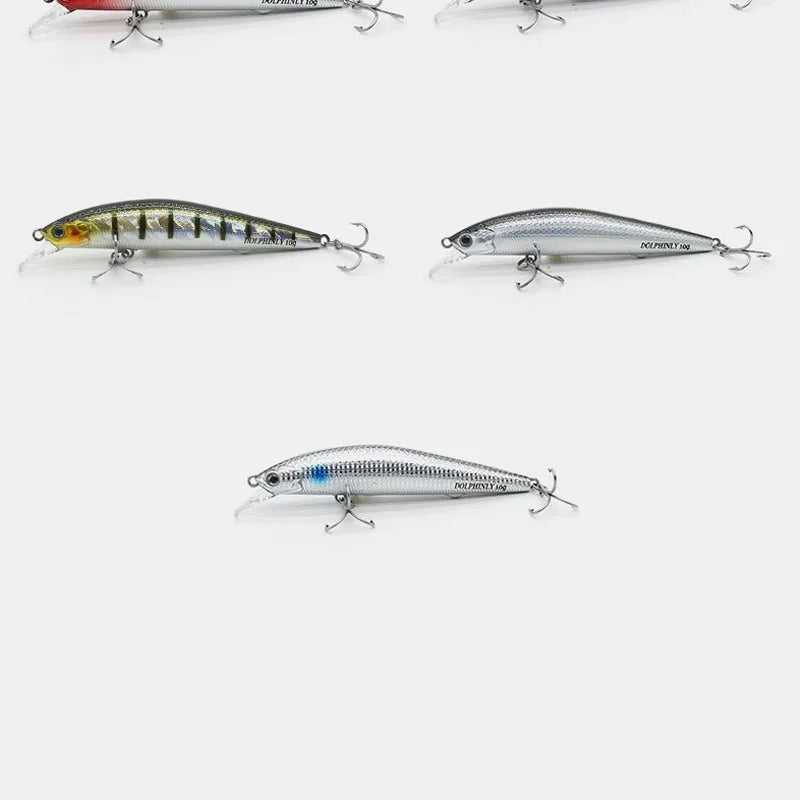 Shallow Diving Minnow Jerkbait - Floating Realistic Bionic Hard Bait for Bass, Trout & Walleye