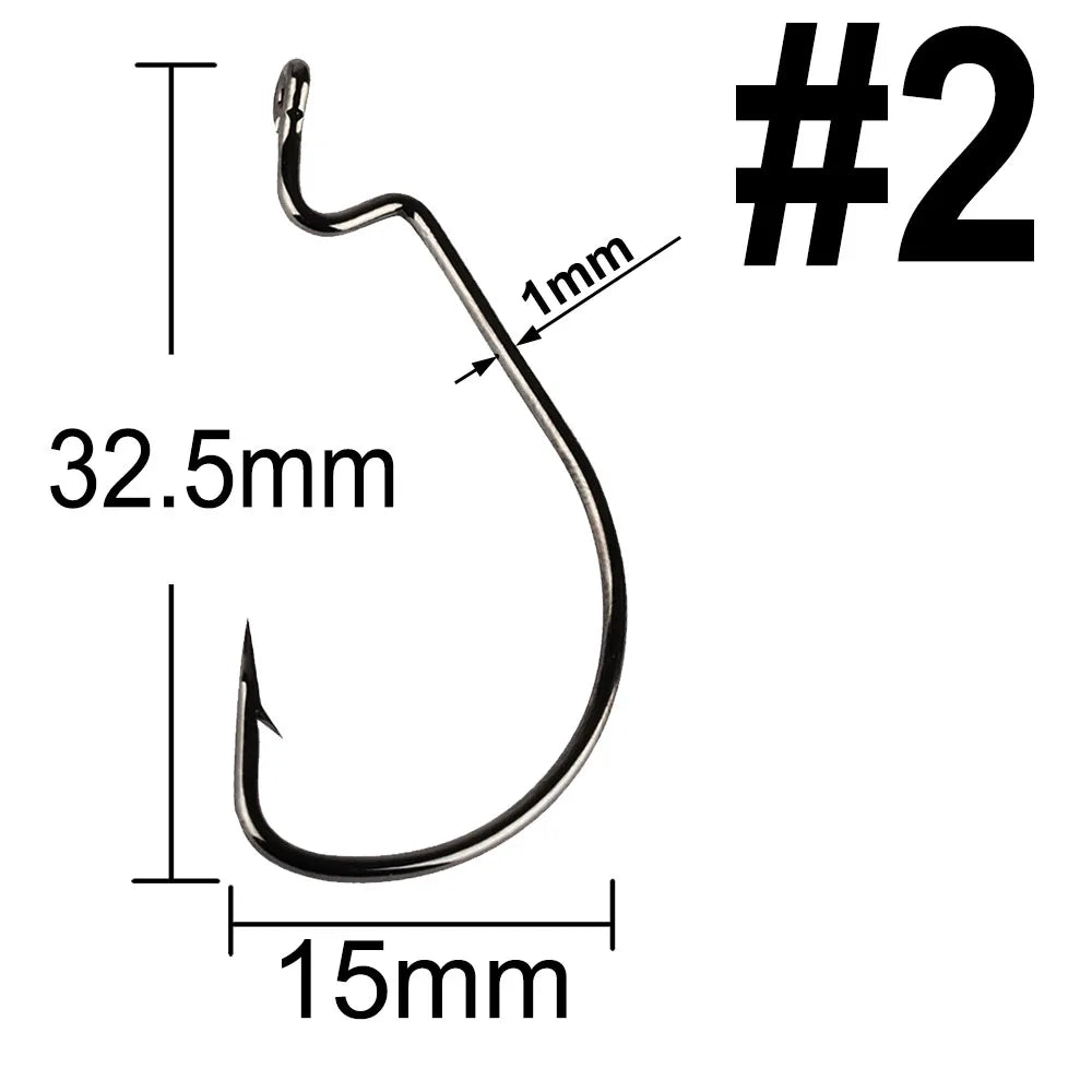 MERRYfishing Extra wide gap fishing hooks (25 pack)