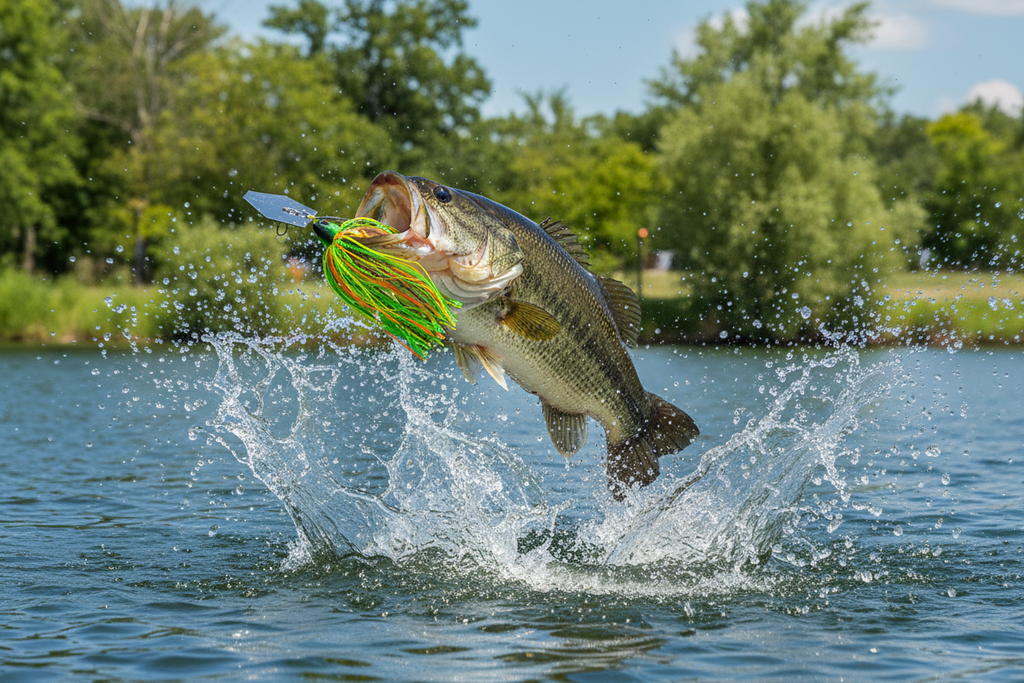 Chatterbait Fishing Lure Long Casting Trolling Bladed Jig Head Rubber Skirt Spinner Bait Artificial Bait for Bass Pike