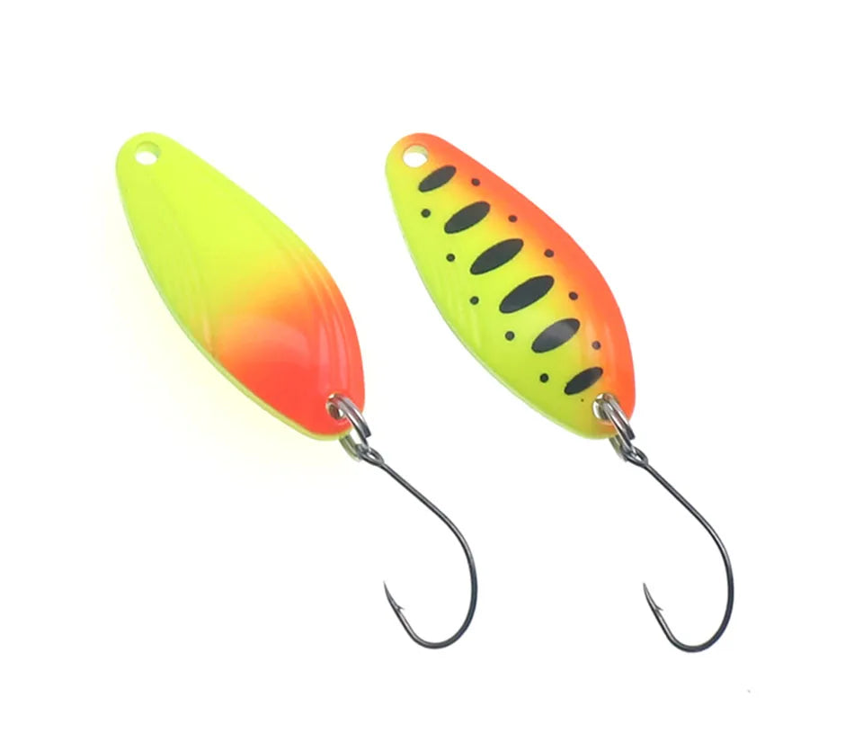 Metal Spoon Trout Fishing Lure 4.5g 33mm Single Hook Micro Wobbler Bait Artificial Casting Lures For Bass Perch