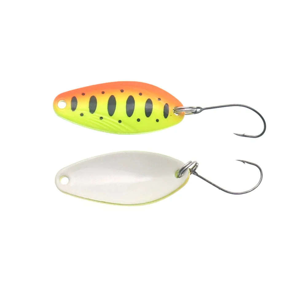 Metal Spoon Trout Fishing Lure 4.5g 33mm Single Hook Micro Wobbler Bait Artificial Casting Lures For Bass Perch