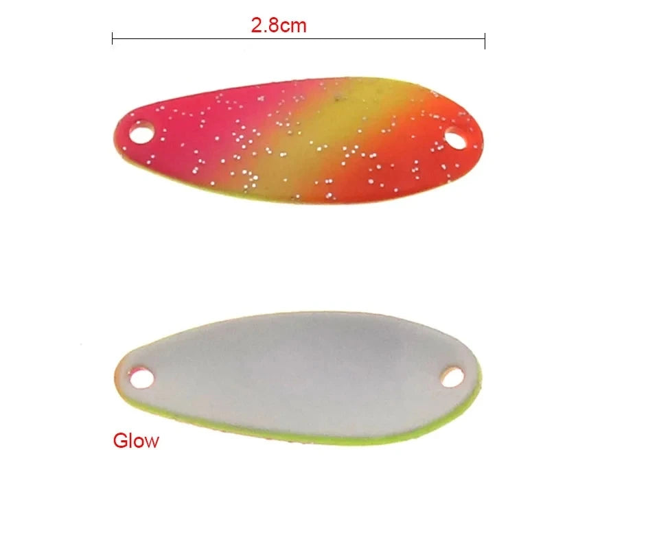 Trout Spoon Bait 3Pcs/Set 2g 28mm Metal Fishing Lure With Single Hook Hard Bait Lures Trout Perch Chub Salmon