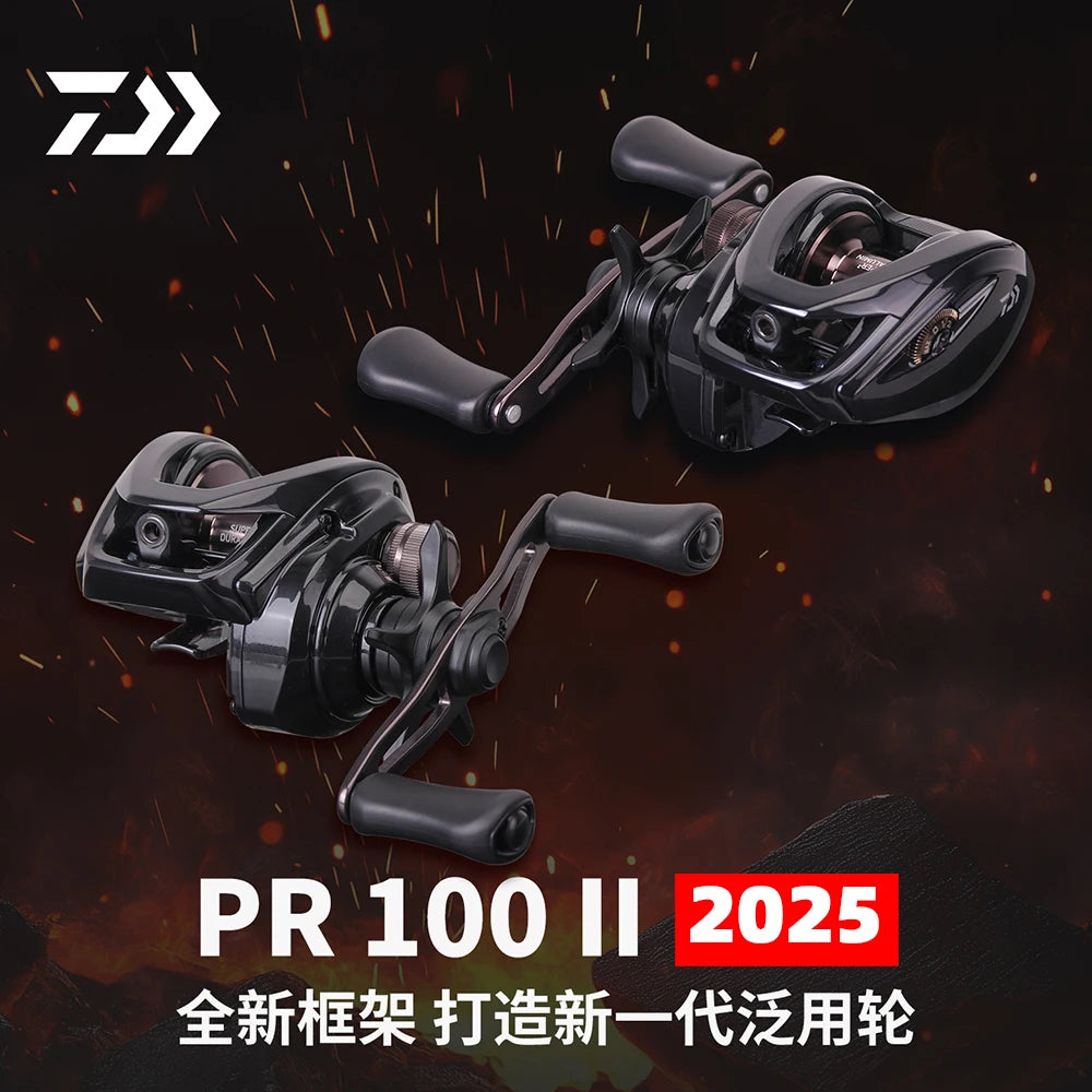 2025 NEW DAIWA PR100 Ⅱ Fishing Reel Baitcast Reel 3+1BB Gear Ratio 6.3/7.3:1 Max Drag 6kg Saltwater Reel 100/100L 100H/100HL