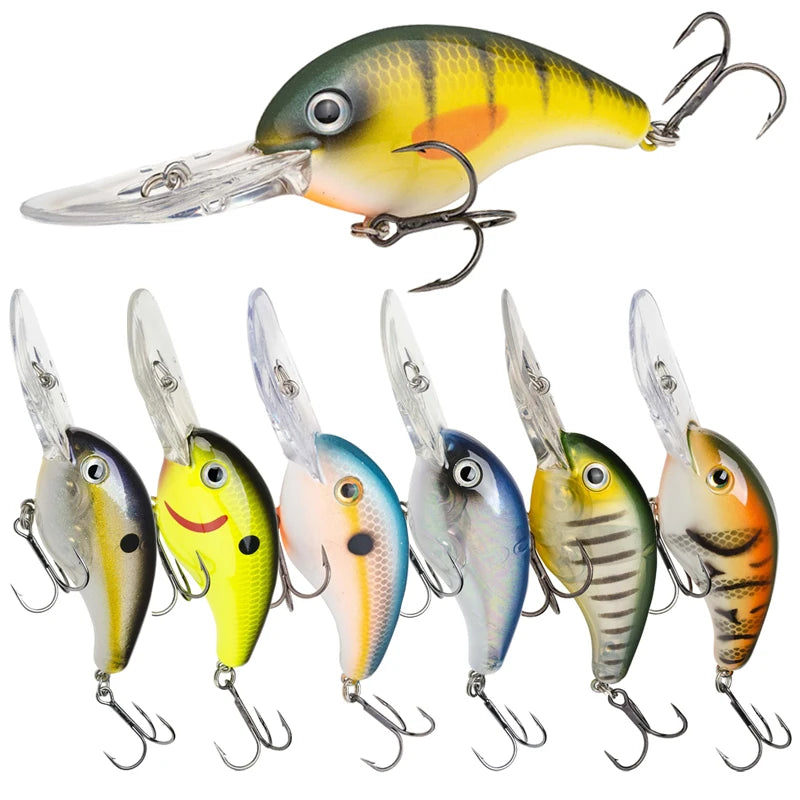 Crankbait Deeping Diving 65mm 20g Fishing Wobbler Floating Chubby Bass Pike Lure Fishing Equipment Artificial Bait Fish Pesca