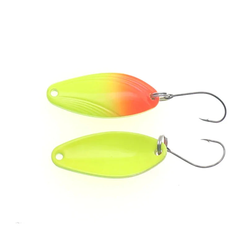 Metal Spoon Trout Fishing Lure 4.5g 33mm Single Hook Micro Wobbler Bait Artificial Casting Lures For Bass Perch