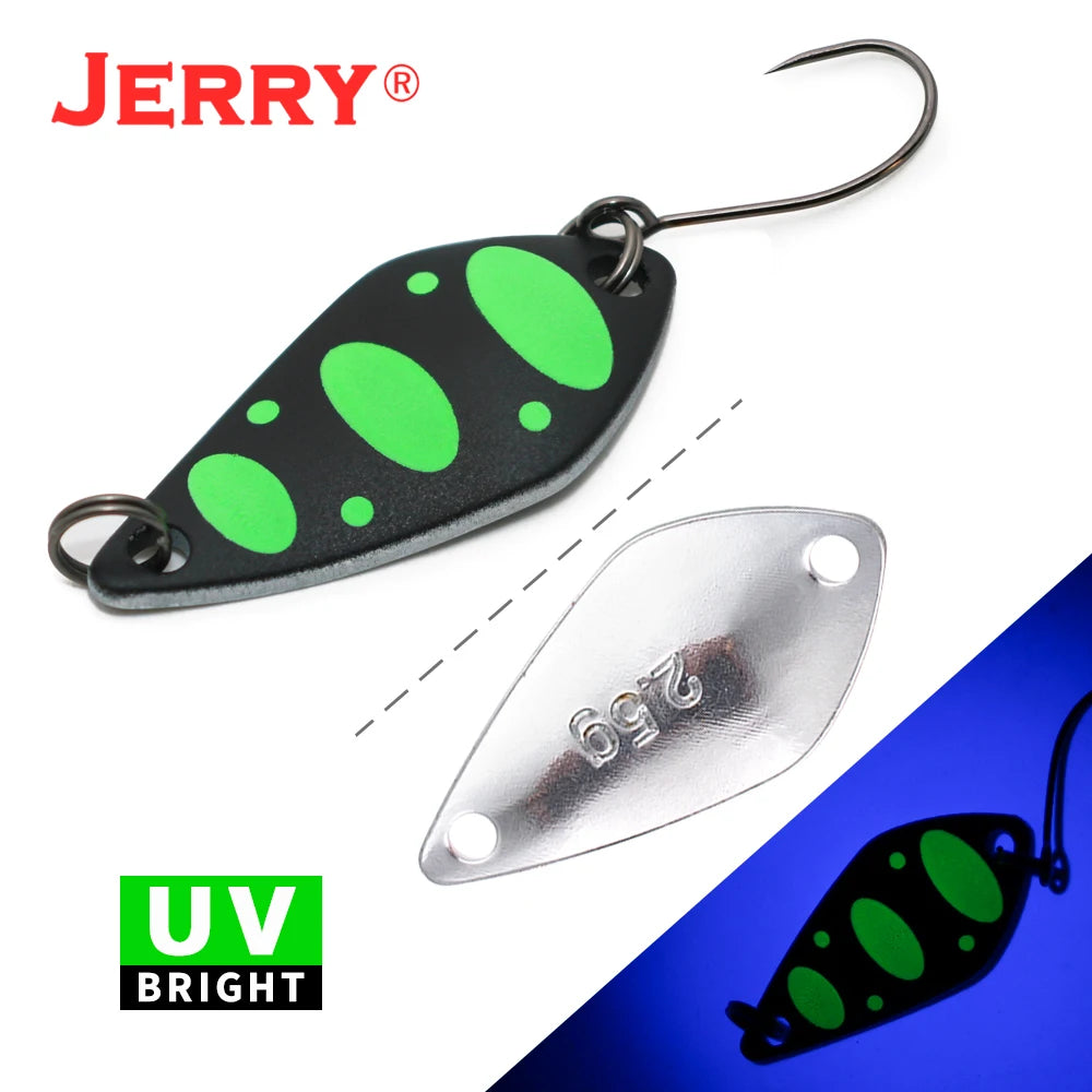 Jerry Aquarius High Quality Fishing Lures Artificial Bait Hard Bait Trout Spoons Metal Lures For Freshwater Fishing Single Hook