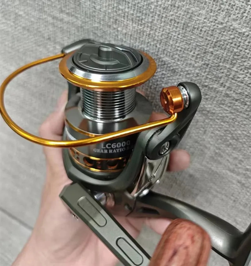 Okuma High Speed 5.2:1 Fishing Spinning Reel Anti-Corrosion Casting Reel Saltwater Freshwater 10KG Front and Rear Drag Reel