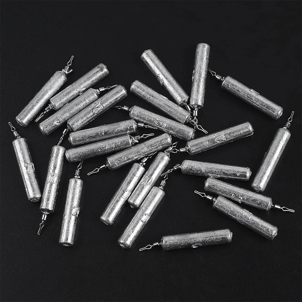 10Pcs Drop Shot Fishing Weights Pencil Weights Fishing Sinker No Snag Drop Shot Rig Skinny Sinkers for Bass Saltwater Freshwater