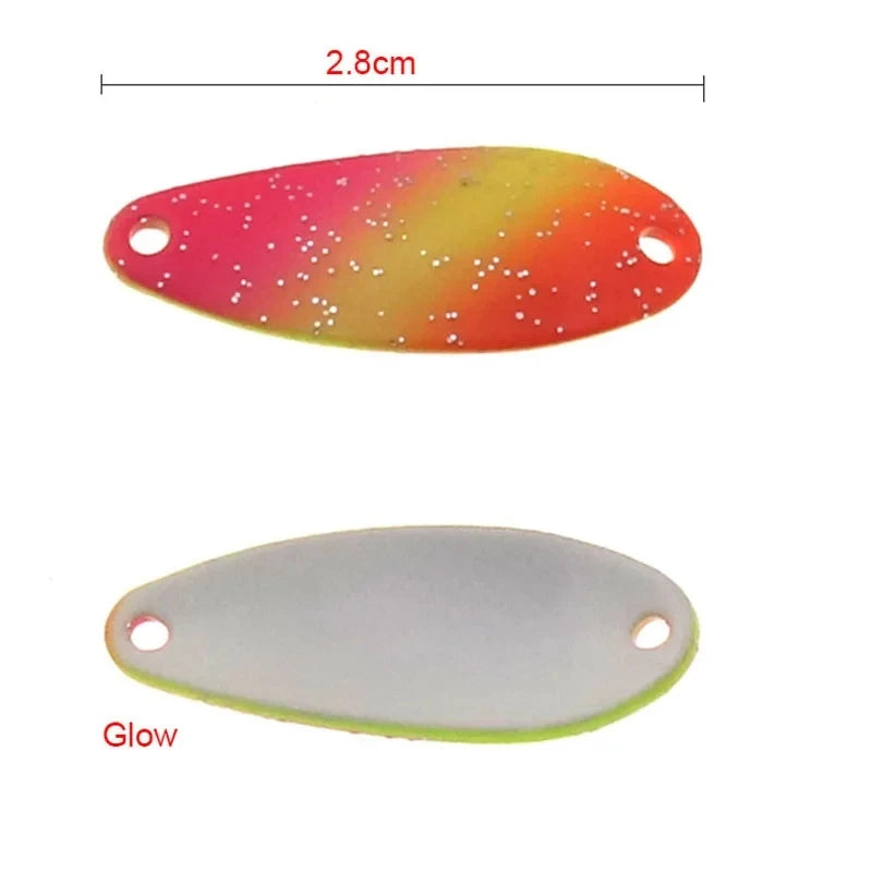 Trout Spoon Bait 3Pcs/Set 2g 28mm Metal Fishing Lure With Single Hook Hard Bait Lures Trout Perch Chub Salmon