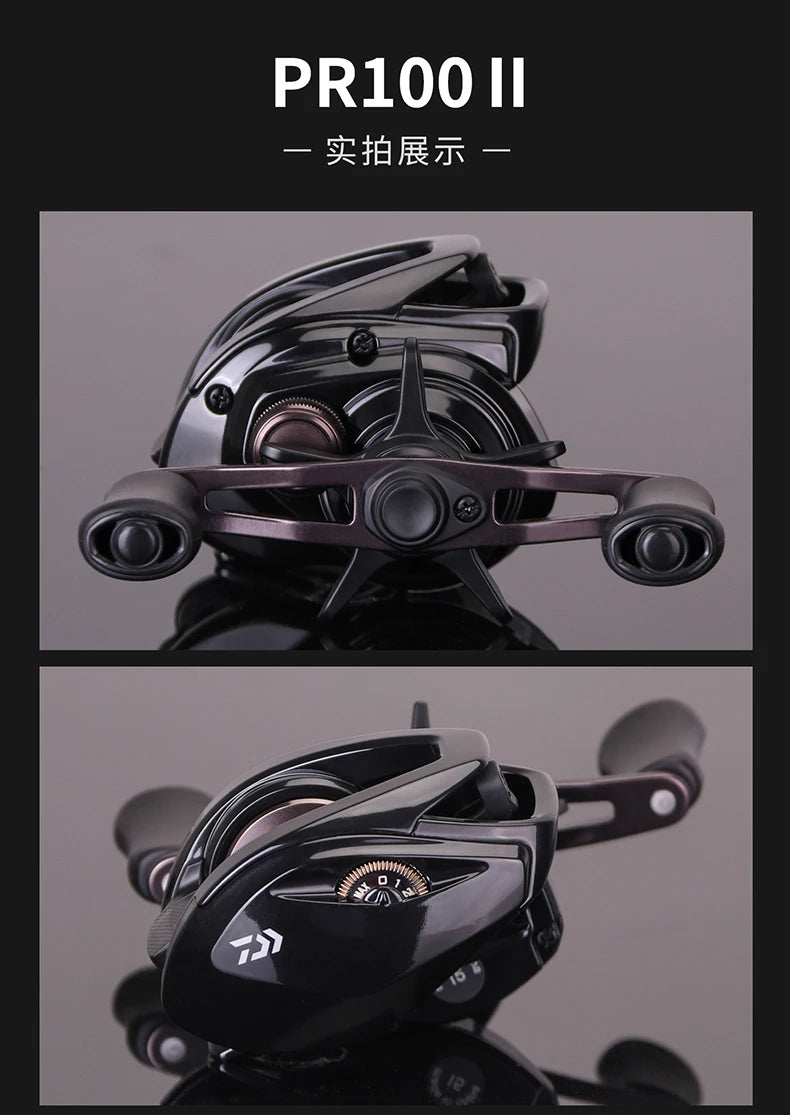 2025 NEW DAIWA PR100 Ⅱ Fishing Reel Baitcast Reel 3+1BB Gear Ratio 6.3/7.3:1 Max Drag 6kg Saltwater Reel 100/100L 100H/100HL