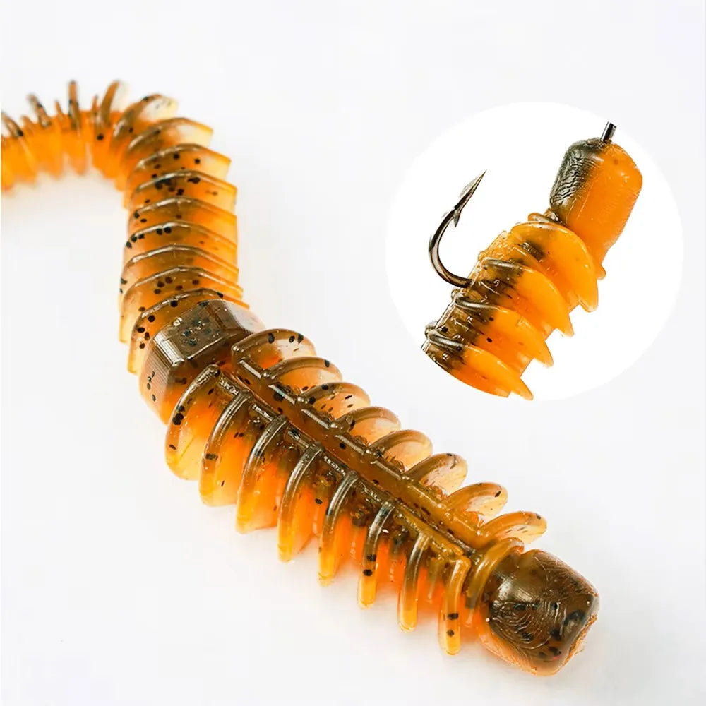 FishTrip 10pcs Soft Plastic Fishing Lures Worms Bait TPE Swimbaits for Ned Rig Hook Saltwater Fishing Tackle Trout Wobblers Carp