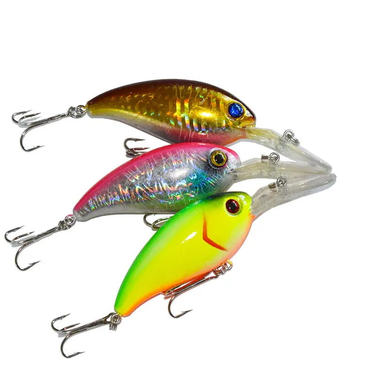 10cm 14.8g Deep Diving Crankbait Set 5 Colors Hard Lures Diving Bait Rattling Beads 8# Treble Hooks Bass Pike Fishing Wobbler