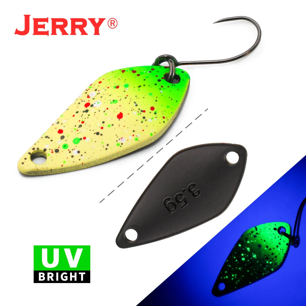 Jerry Aquarius High Quality Fishing Lures Artificial Bait Hard Bait Trout Spoons Metal Lures For Freshwater Fishing Single Hook