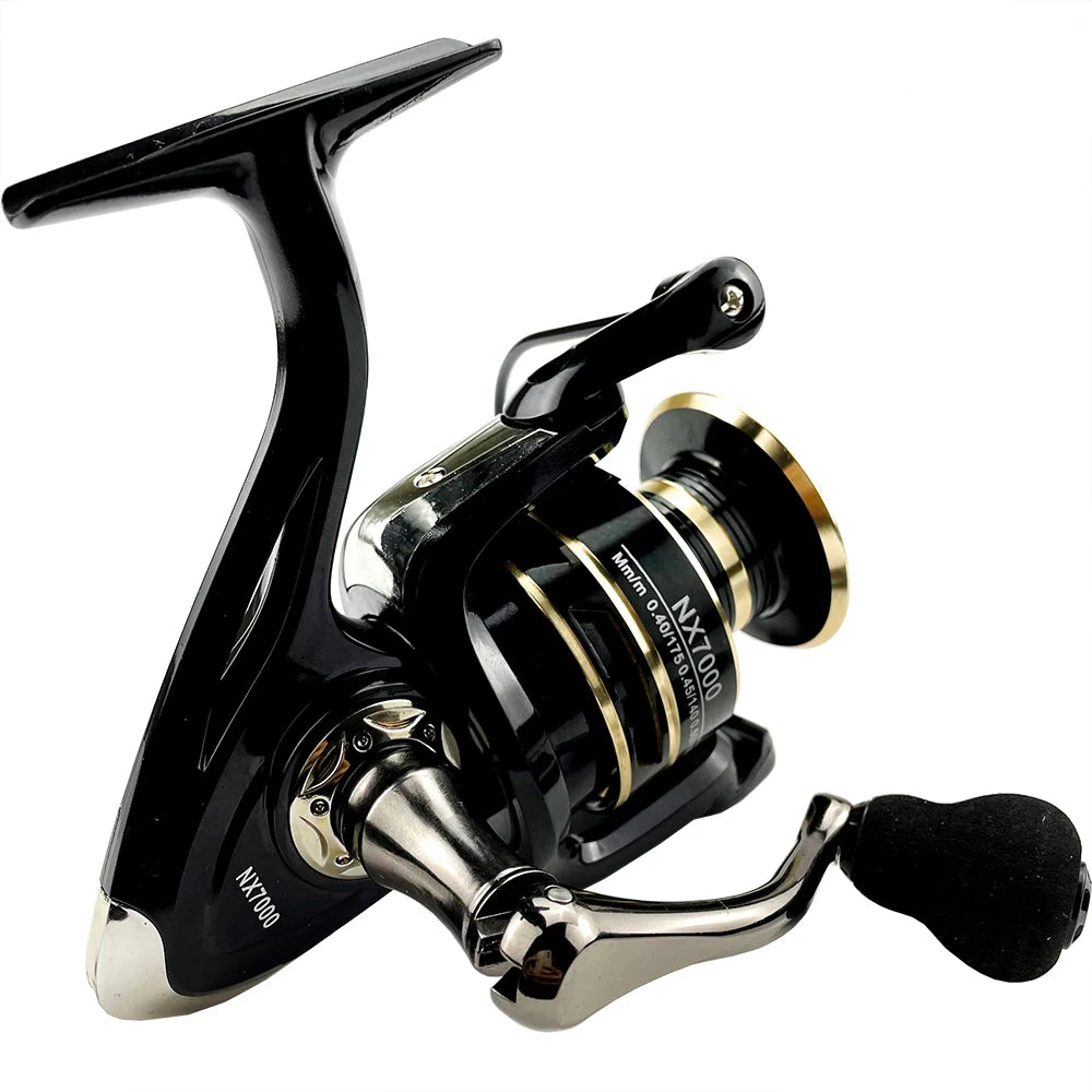 Lightweight Spinning Reel 2000 3000 4000 5000 6000 7000 Coil 5.2:1 Lure Fishing Reels Tackle for Trout, Bass, Striper, Pike, Halibut, Calico