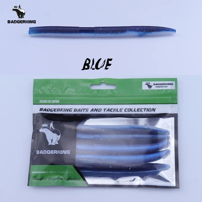 Length 14cm/5 inches Weight 11g/.38 Ounce Stick Bait Fishing Worm For Neko Rig, Wacky Rig, Weightless Rig, Weedless Rig Soft Silicone Gemany Material Tough Soft Plastic