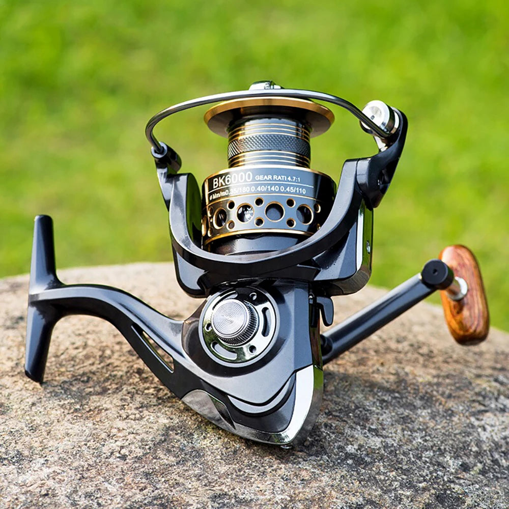 Lightweight Spinning Reel 2000 3000 4000 5000 6000 7000 Coil 5.2:1 Lure Fishing Reels Tackle for Trout, Bass, Striper, Pike, Halibut, Calico