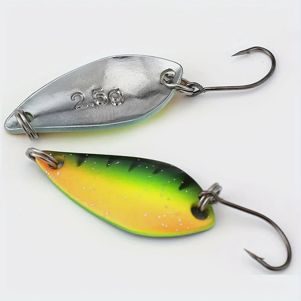 Assorted Metal Spoon Lures Set, 10/43 Pieces Colorful Fishing Spoon Baits, Trout Bass Salmon Fishing Artificial Lures