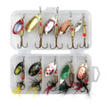 Metal Spinner Lure Set (10pcs) – 2–8g Fishing Spinners for Pike, Bass, Trout
