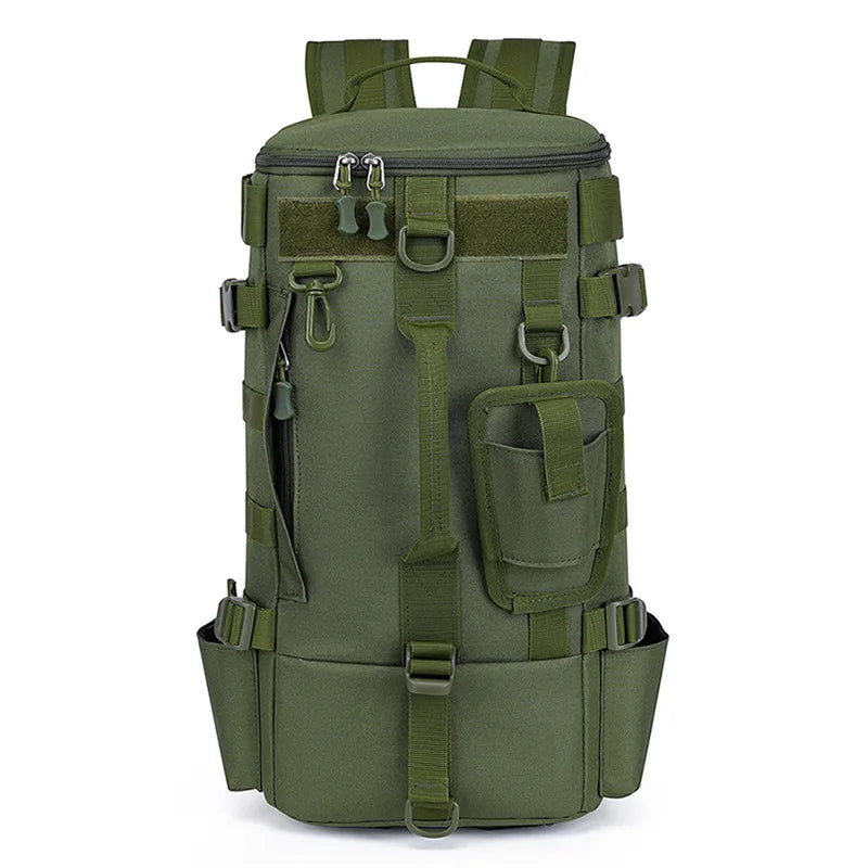 Tactical Fishing Backpack with Rod Holders – Waterproof MOLLE Tackle Bag for Camping, Hiking & Travel