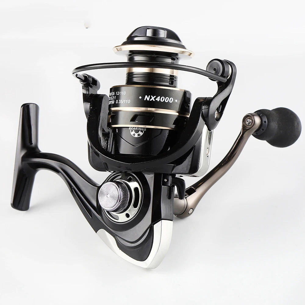 Lightweight Spinning Reel 2000 3000 4000 5000 6000 7000 Coil 5.2:1 Lure Fishing Reels Tackle for Trout, Bass, Striper, Pike, Halibut, Calico