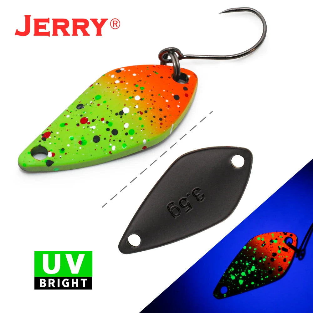 Jerry Aquarius High Quality Fishing Lures Artificial Bait Hard Bait Trout Spoons Metal Lures For Freshwater Fishing Single Hook