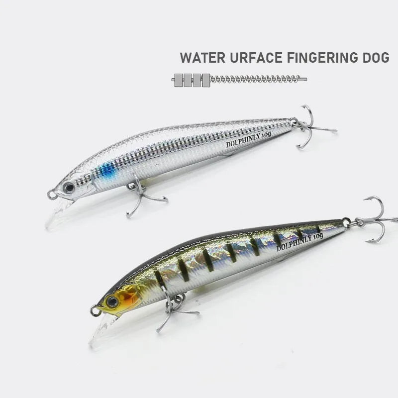 Shallow Diving Minnow Jerkbait - Floating Realistic Bionic Hard Bait for Bass, Trout & Walleye