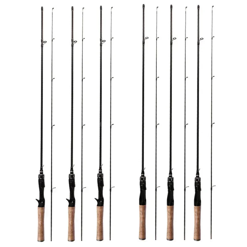 2 Sections Spinning Casting Rod for Jigging Bass Trout 1.8m 1.68m Fishing Rods Solid UL Tip Lure 0.5g-8g Slow Action Ultralight
