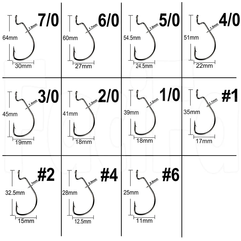 MERRYfishing Extra wide gap fishing hooks (25 pack)