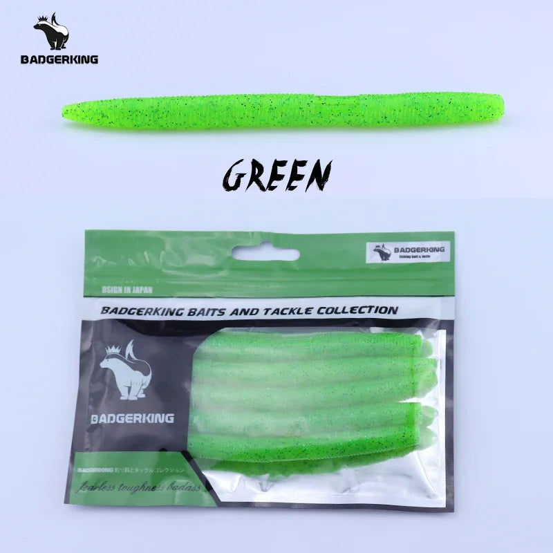 Length 14cm/5 inches Weight 11g/.38 Ounce Stick Bait Fishing Worm For Neko Rig, Wacky Rig, Weightless Rig, Weedless Rig Soft Silicone Gemany Material Tough Soft Plastic