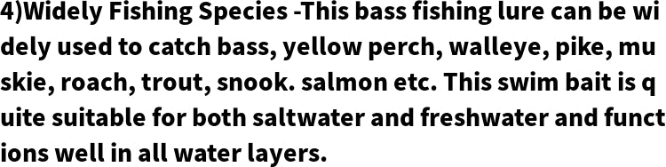 ANFS Fishing Lures for Bass, Pike Muskie Multi Jointed Swimbaits Slow Sinking Lures Freshwater/ Saltwater