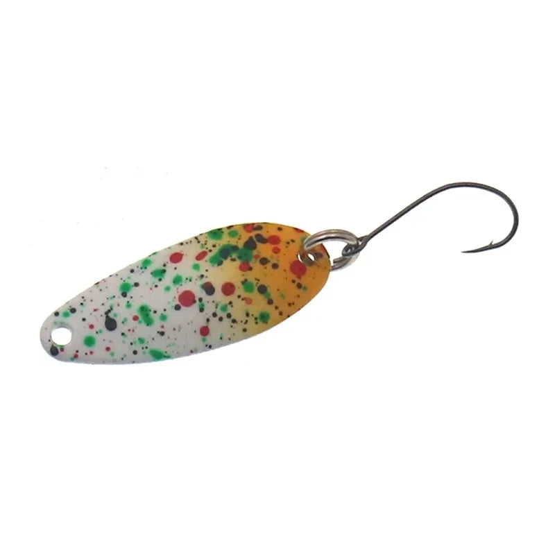 Trout Spoon Bait 3Pcs/Set 2g 28mm Metal Fishing Lure With Single Hook Hard Bait Lures Trout Perch Chub Salmon