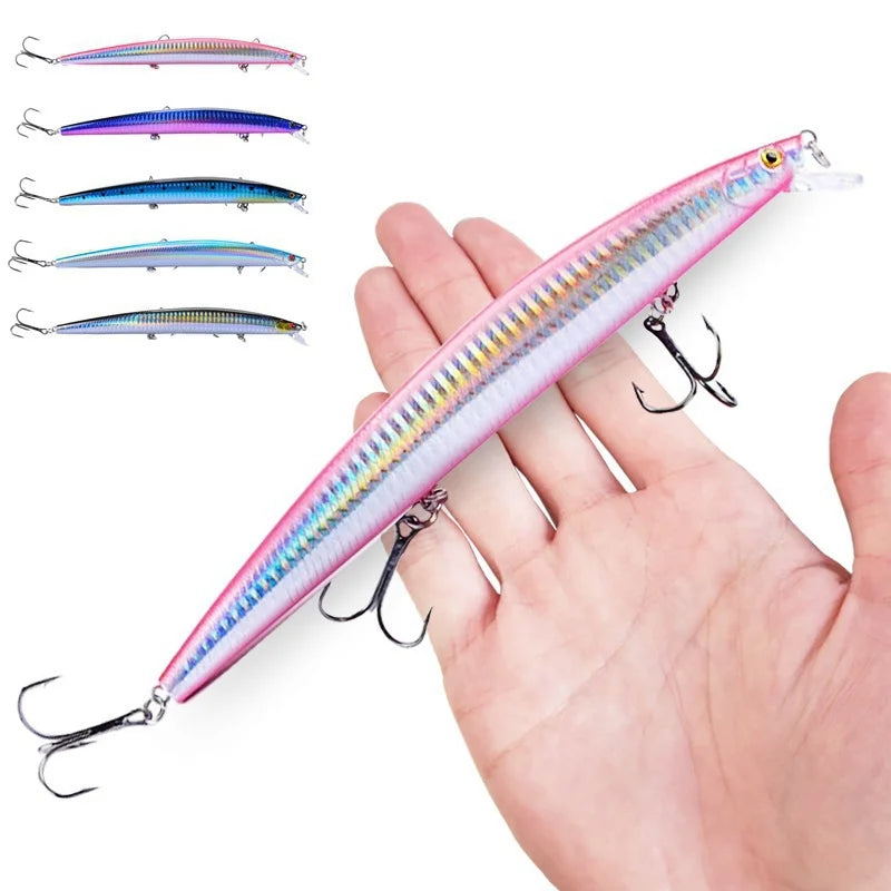 FLYSAND Fishing Lures Fishing Hard Bait Artificial Swimming Hard Baits Big Laser Minnow 18cm/7 inches 24g/.847 oz