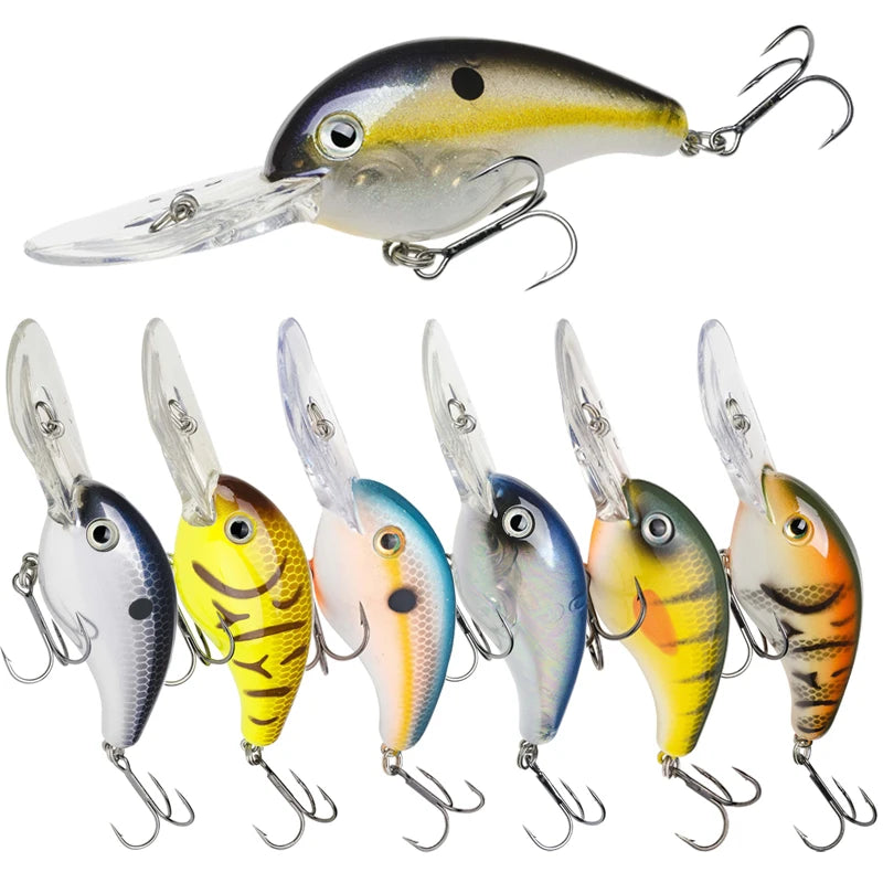 Crankbait Deeping Diving 65mm 20g Fishing Wobbler Floating Chubby Bass Pike Lure Fishing Equipment Artificial Bait Fish Pesca