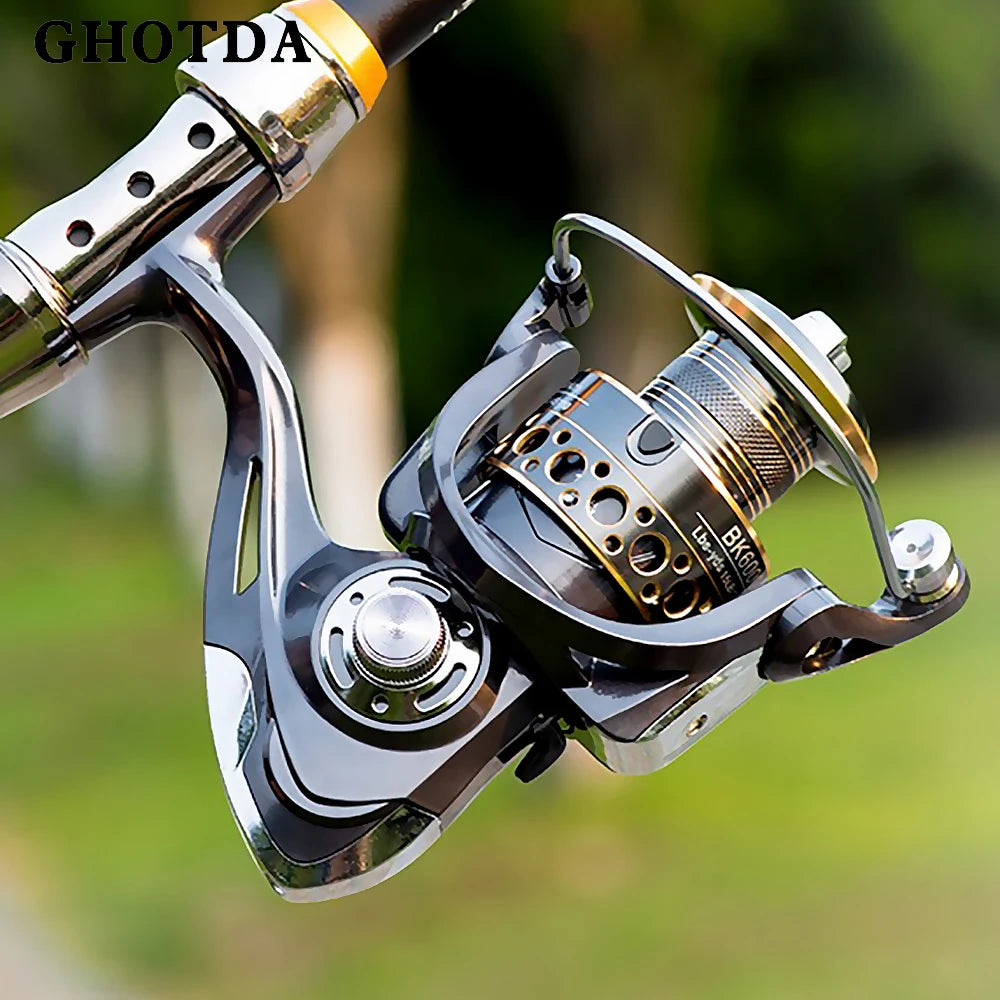 Lightweight Spinning Reel 2000 3000 4000 5000 6000 7000 Coil 5.2:1 Lure Fishing Reels Tackle for Trout, Bass, Striper, Pike, Halibut, Calico