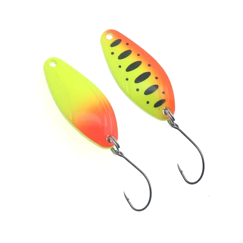Metal Spoon Trout Fishing Lure 4.5g 33mm Single Hook Micro Wobbler Bait Artificial Casting Lures For Bass Perch