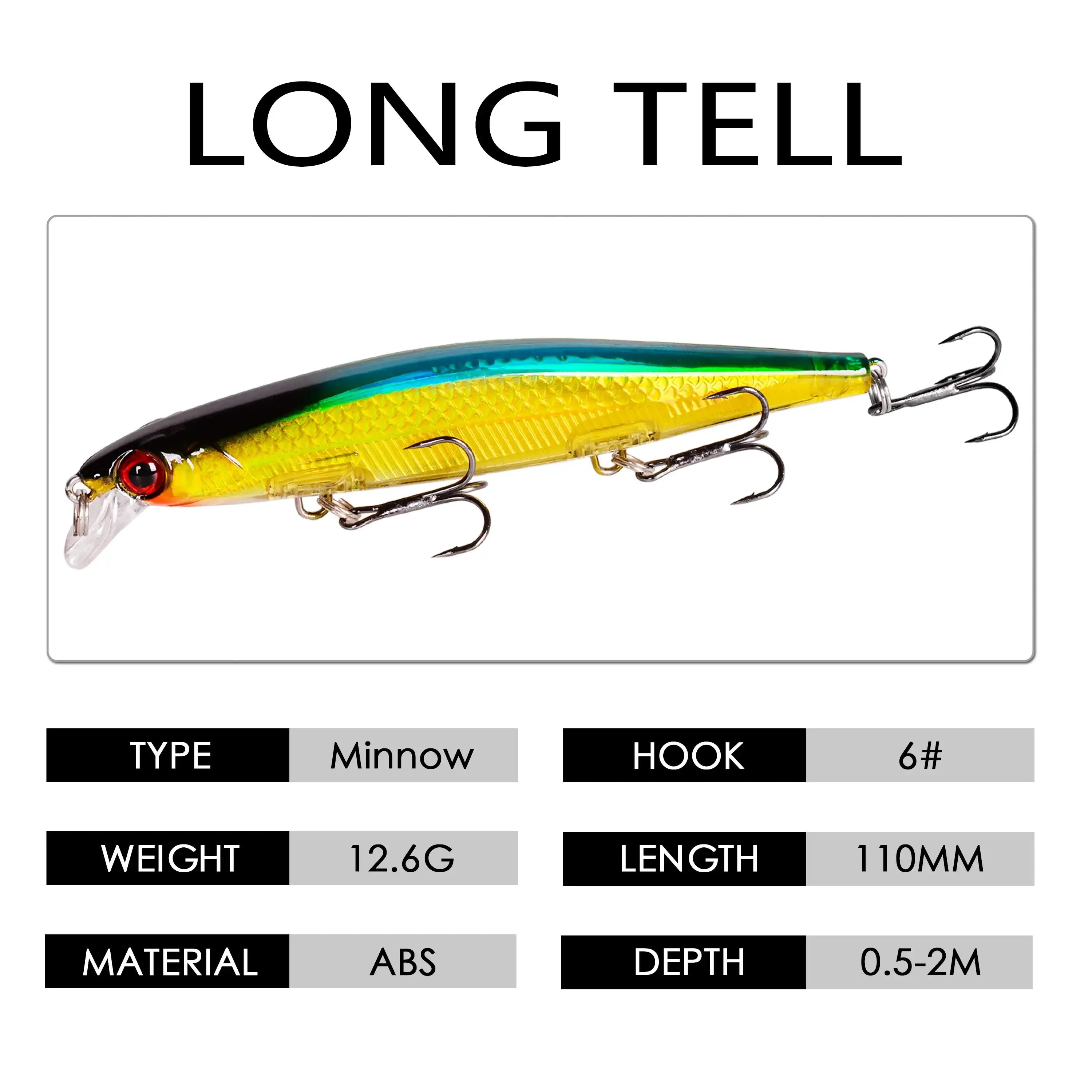 11cm/4.3 inches 12.9g/.42 ounces Minnow Style Fishing Lure Laser Hard Artificial Bait 3D Eyes Jerkbaits ideal for Pike, Striper, Bass, Halibut