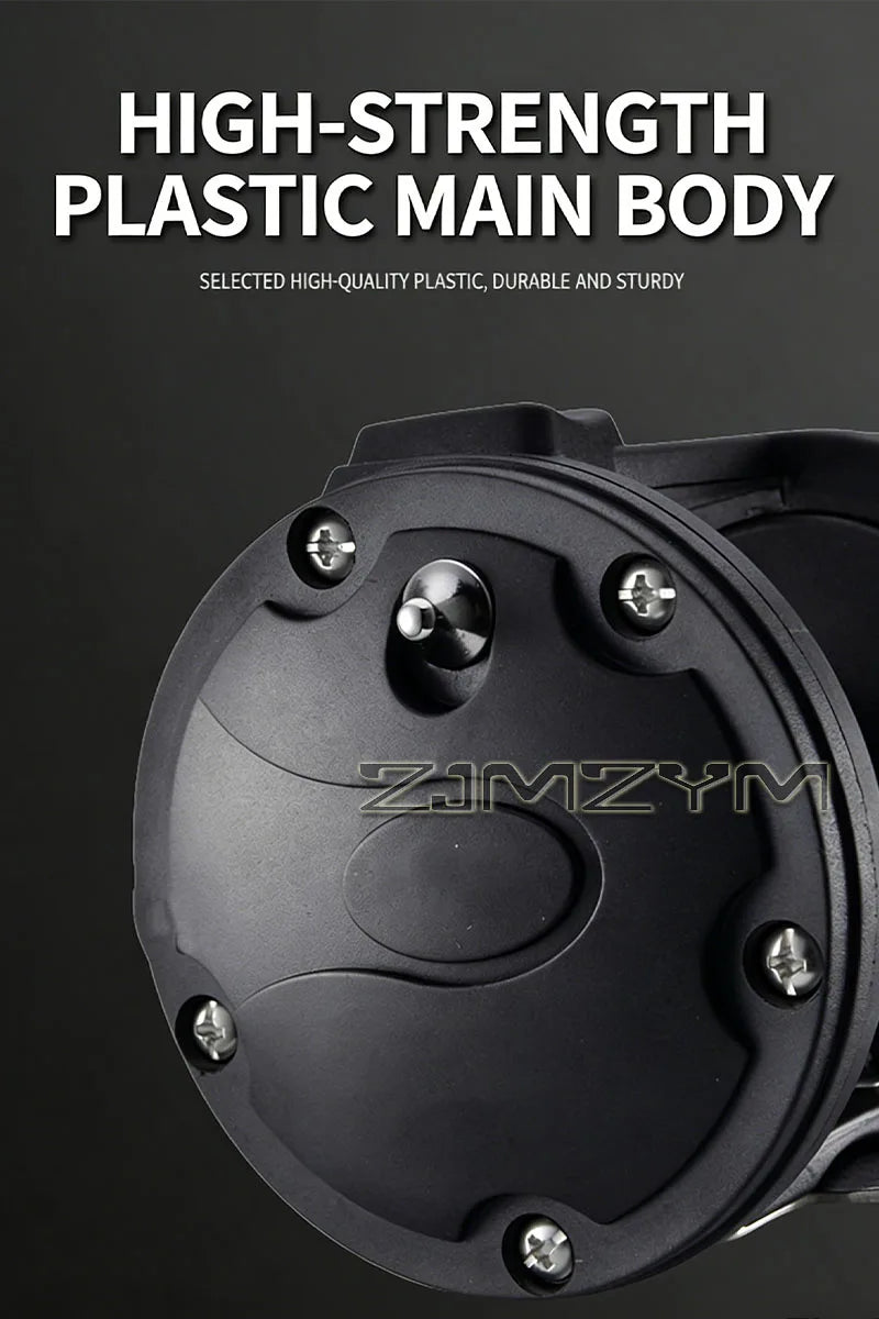 Sea Fishing Drum Reel Full Metal Head, Visual Fish Finder Boat Fishing Reel with Powerful Drag System