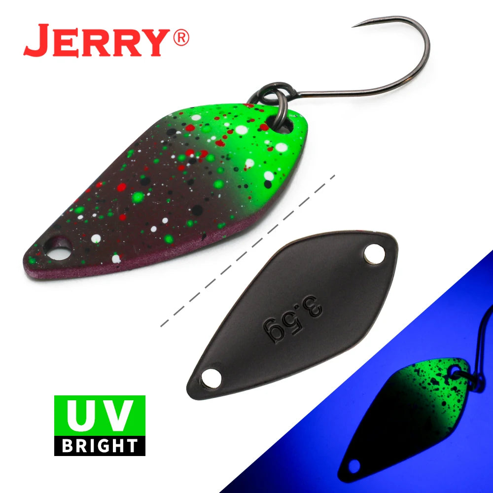 Jerry Aquarius High Quality Fishing Lures Artificial Bait Hard Bait Trout Spoons Metal Lures For Freshwater Fishing Single Hook