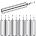 10Pcs Drop Shot Fishing Weights Pencil Weights Fishing Sinker No Snag Drop Shot Rig Skinny Sinkers for Bass Saltwater Freshwater