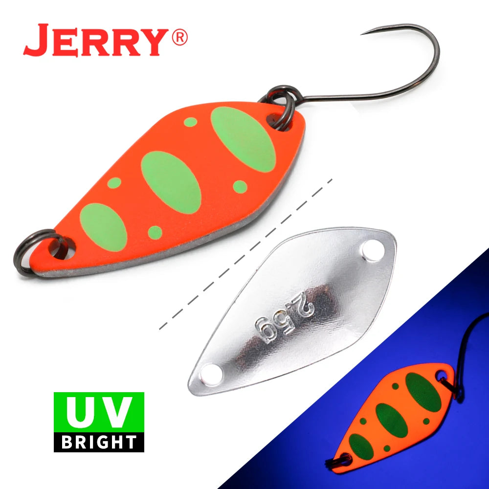 Jerry Aquarius High Quality Fishing Lures Artificial Bait Hard Bait Trout Spoons Metal Lures For Freshwater Fishing Single Hook