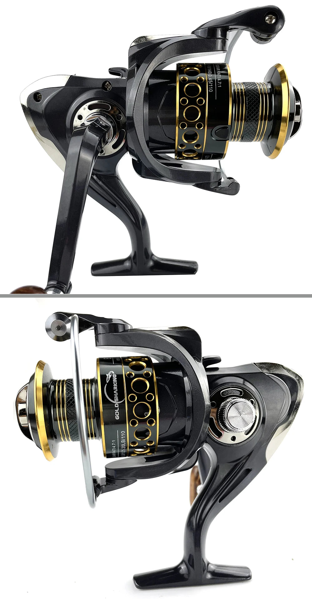 Lightweight Spinning Reel 2000 3000 4000 5000 6000 7000 Coil 5.2:1 Lure Fishing Reels Tackle for Trout, Bass, Striper, Pike, Halibut, Calico