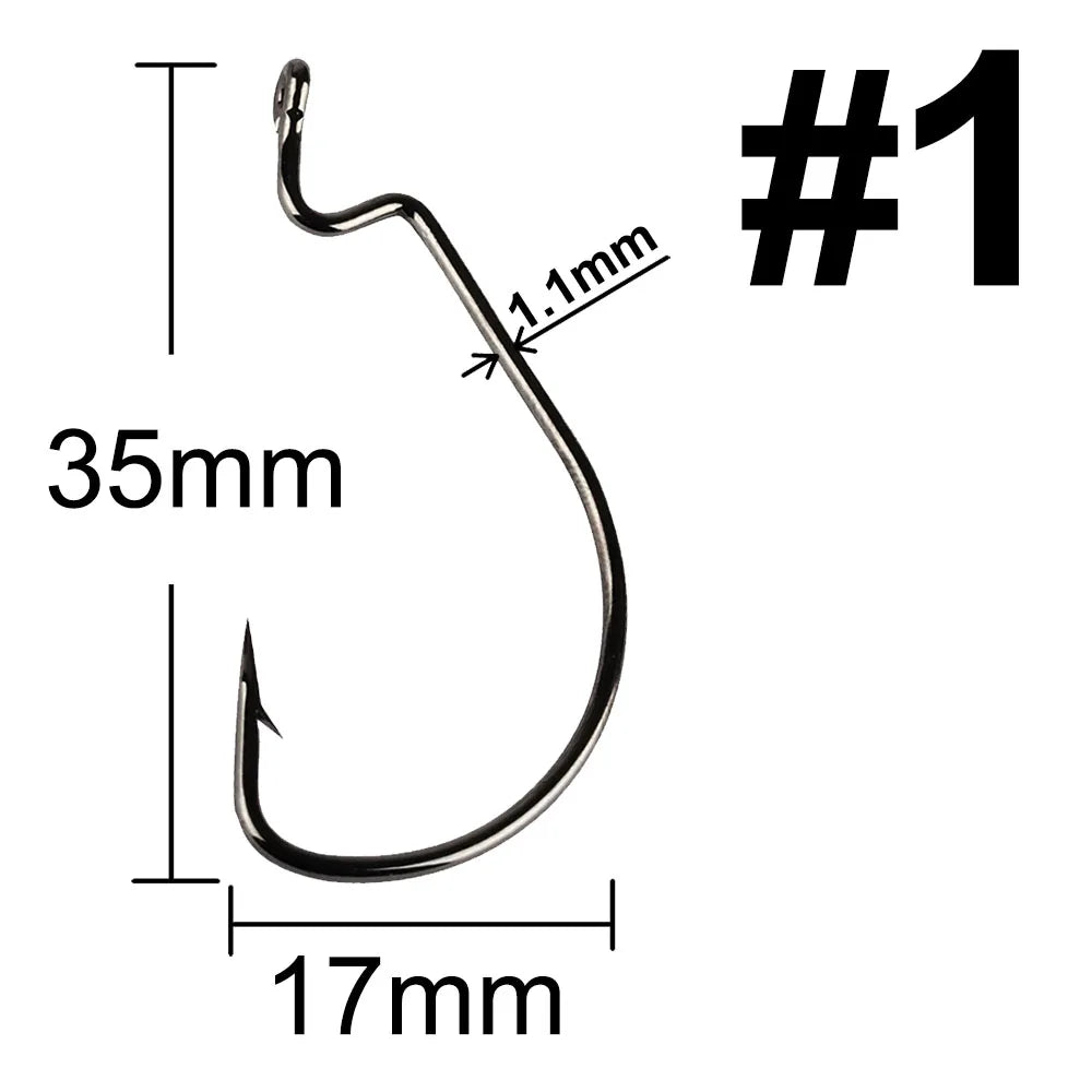 MERRYfishing Extra wide gap fishing hooks (25 pack)